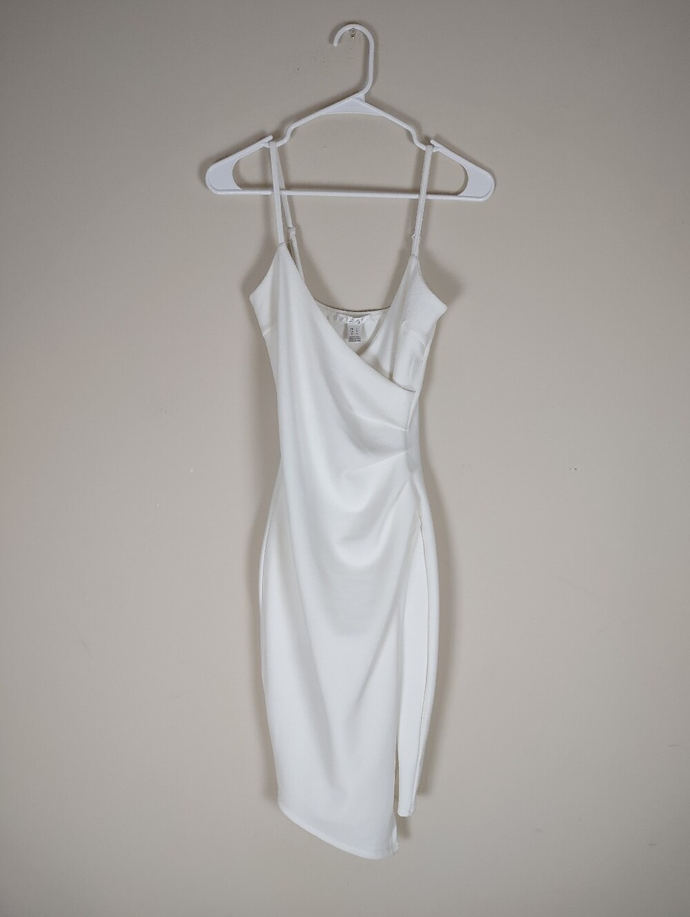 White Spaghetti-Strap Midi Dress